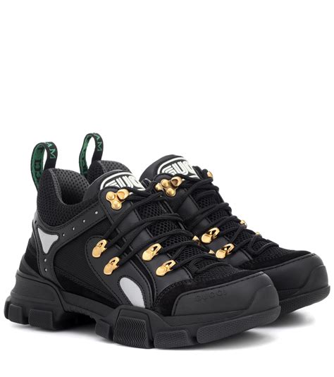 gucci flashtrek black shoes